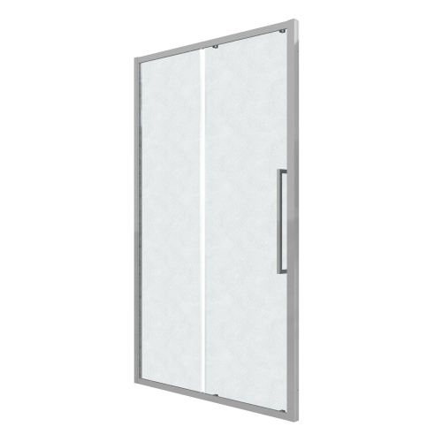 картинка Дверь в нишу 100.K33.02.120.10.02 Cosmo (120*195) хром, стекло шиншилла, 1 место от магазина Сантехстрой