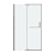 картинка Дверь в нишу 100.K33.03.100.10.00 Pragma (100*195) хром, стекло прозрачное, 1 место от магазина Сантехстрой