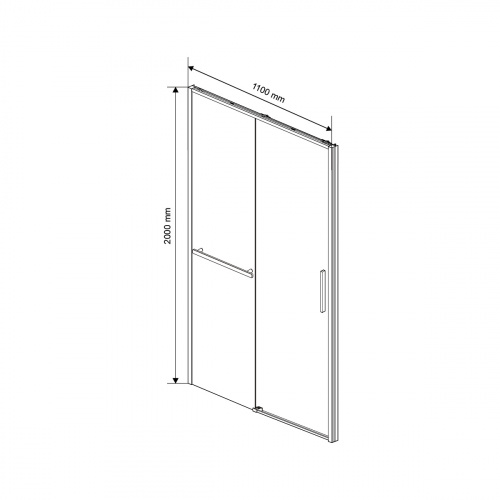 картинка Душевая дверь Slim Soft VDS-1SS110CLG, 1100, брашированное золото, стекло прозрачное от магазина Сантехстрой