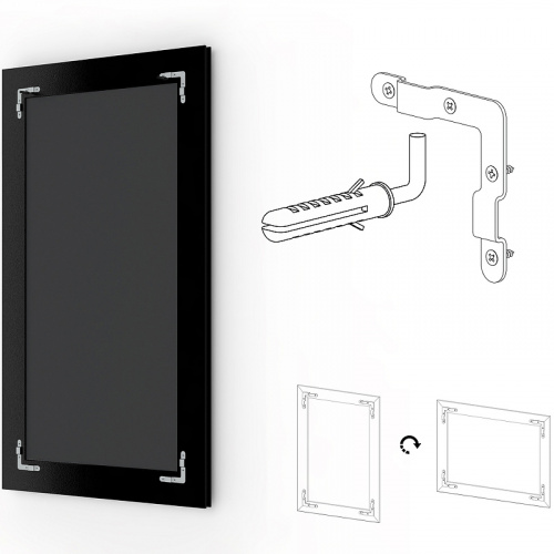 картинка Зеркало Evoform Exclusive-G 80х62 BY 4043 с гравировкой в багетной раме - Состаренное дерево с орнаментом 120 мм от магазина Сантехстрой