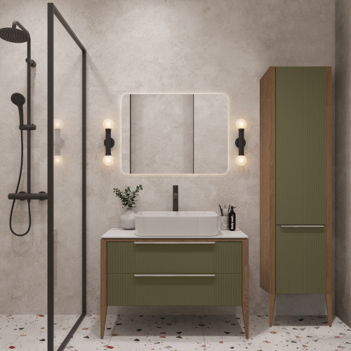 картинка Пенал подвесной Валенсия, Зеленый тростник от магазина Сантехстрой