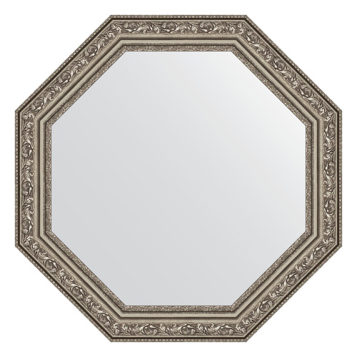 картинка Зеркало Evoform Octagon BY 3691 50x50 виньетка состаренное серебро от магазина Сантехстрой