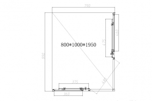 картинка Душевой уголок Slim-N VSS-4SN8010CLGM, 1000*800, вороненая сталь, стекло прозрачное от магазина Сантехстрой