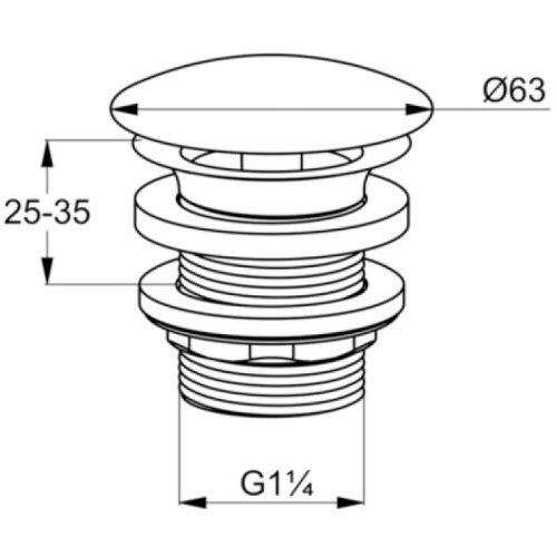 картинка Донный клапан Kludi Plus 1042805-00 Хром от магазина Сантехстрой