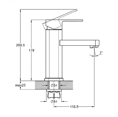 картинка Смеситель для раковины G-Lauf NEB1-A123 Хром от магазина Сантехстрой