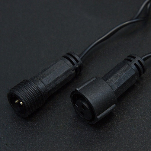 картинка Гирлянда Нить 10м,  постоянное свечение,  черный ПВХ,  24В,  цвет Тёплый белый от магазина Сантехстрой