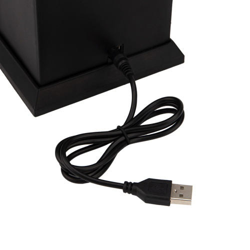 картинка Светодиодный камин Фьюжн с эффектом живого огня 14,7x11,7x25 см,  батарейки 2хС (не в комплекте) USB,  черный от магазина Сантехстрой