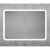картинка Зеркало Art&Max Genova AM-Gen-1000-800-DS-F-White 100х80 с подсветкой, белый матовый от магазина Сантехстрой