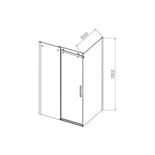 картинка Душевой уголок Como-N VSR-4CN1012CLB, 1200*1000, черный, стекло прозрачное от магазина Сантехстрой