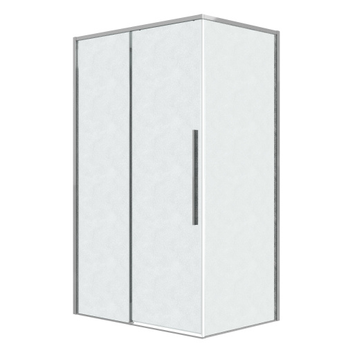 картинка Душевая перегородка 200.K33.01.90.10.02 Galaxy (90*195) хром, стекло шиншилла, 1 место от магазина Сантехстрой