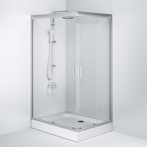 картинка W90G-404-120290-MT Gem Twin Slide 120x90. Душевое ограждение,120x90, профиль мат хром, стекло прозра от магазина Сантехстрой