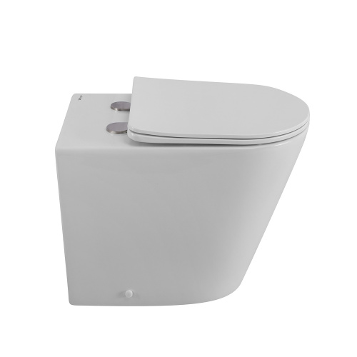 картинка Унитаз приставной безободковый с сиденьем BelBagno FLAY-R BB1003CBR/SC от магазина Сантехстрой