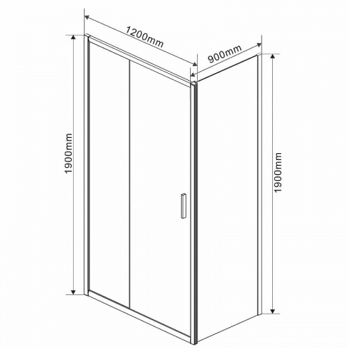 картинка Душевой уголок Vincea vsr-1g9012clgm от магазина Сантехстрой