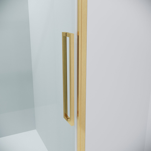 картинка Душевая перегородка 200.K33.02.80.32.00 Cosmo (80*195) золото сатин, стекло прозрачное, 1 место от магазина Сантехстрой