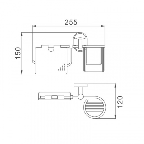 картинка Держатель для туалетной бумаги Haiba хром (HB1903-1) от магазина Сантехстрой
