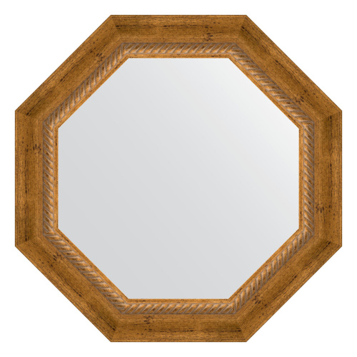 картинка Зеркало Evoform Octagon BY 3673 53x53 состаренная бронза с плетением от магазина Сантехстрой