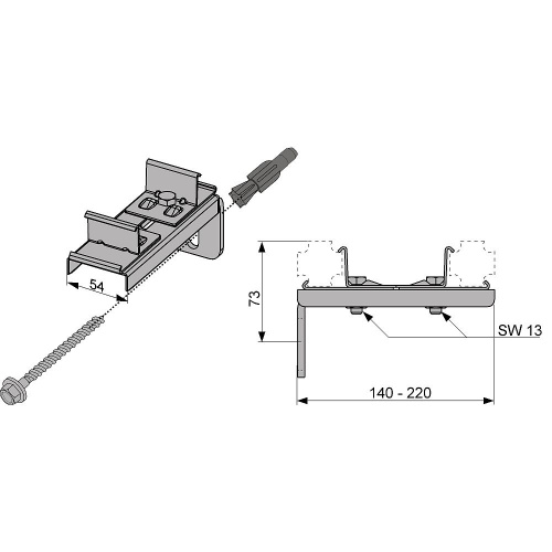 картинка TECEprofil Крепление двойное от магазина Сантехстрой