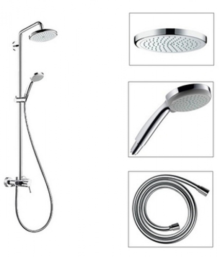 картинка Душевая система Hansgrohe Croma 27222000 Хром от магазина Сантехстрой