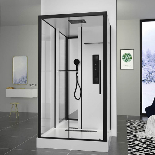 картинка Душевая кабина Black&White Galaxy 8028000 с гидромассажем от магазина Сантехстрой