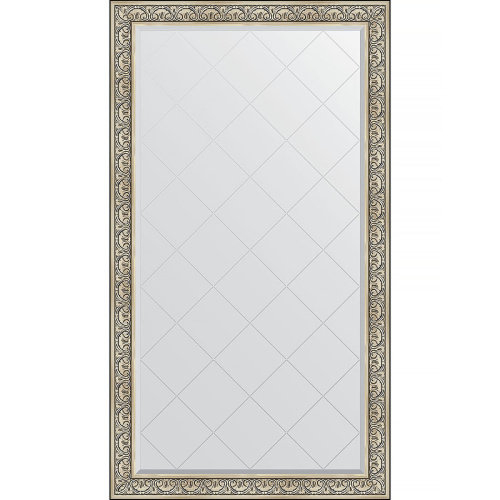 картинка Зеркало Evoform Exclusive-G Floor 205х115 BY 6374 с гравировкой в багетной раме - Барокко серебро 106 мм от магазина Сантехстрой