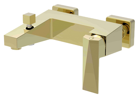 изображение смеситель для ванны bravat f676110g-01 золото