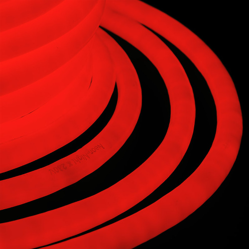 картинка Гибкий Неон LED 360 (круглый) - красный,  бухта 50м от магазина Сантехстрой