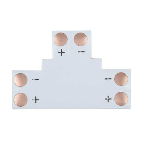 картинка Плата соединительная (T) для одноцветных светодиодных лент шириной 8 мм LAMPER от магазина Сантехстрой