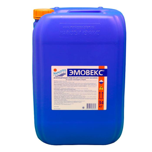картинка ЭМОВЕКС, 30л(34кг) канистра, жидкий хлор для дезинфекции воды (водный раствор гипохлорита натрия) от магазина Сантехстрой
