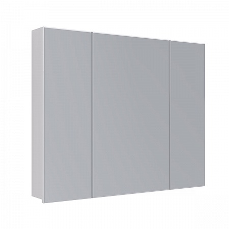 картинка Шкаф зеркальный Lemark UNIVERSAL 100х80см 3-х дверный, цвет корпуса: Белый глянец от магазина Сантехстрой
