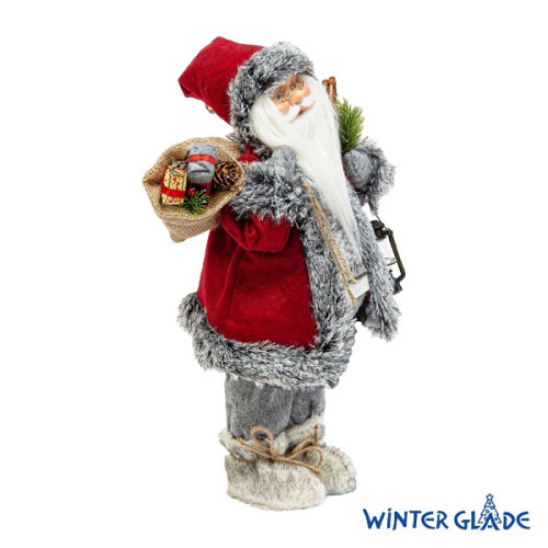 картинка Фигурка Дед Мороз 46 см (красный/серый) от магазина Сантехстрой