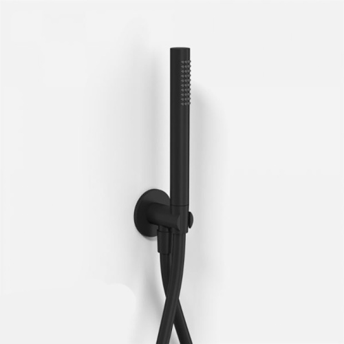 картинка Fantini Nice Душевой набор: ручная лейка FIT, держатель для ручной лейки, шланг 150 см, цвет: черный матовый от магазина Сантехстрой