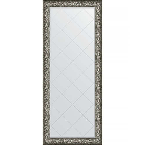 картинка Зеркало Evoform Exclusive-G Floor 203х84 BY 6325 с гравировкой в багетной раме - Византия серебро 99 мм от магазина Сантехстрой