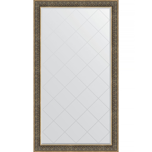 картинка Зеркало Evoform Exclusive-G Floor 204х114 BY 6372 с гравировкой в багетной раме - Вензель серебряный 101 мм от магазина Сантехстрой