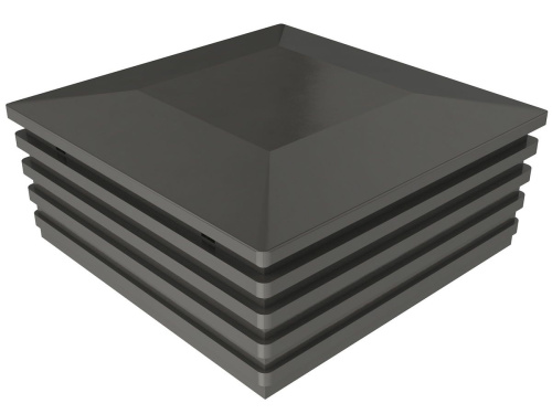 картинка HILST Крышка верхняя для алюм. столба HILST, 100*100мм, серый от магазина Сантехстрой
