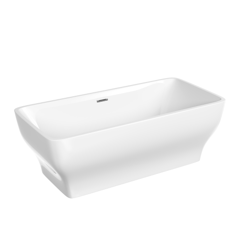 картинка FB09 Ванна акриловая отдельностоящая 1700*800*580мм, бел. слив-перелив в комплекте, хром от магазина Сантехстрой