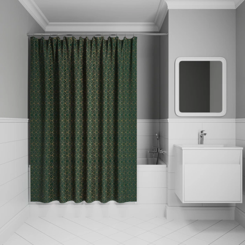 картинка Штора для ванной IDDIS Base 200x240 см, Полиэстер, зеленый (BG06P24i11) от магазина Сантехстрой