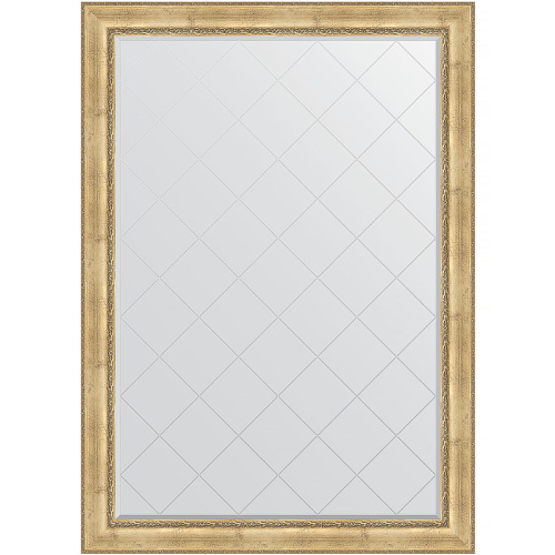 картинка Зеркало Evoform Exclusive-G 192х137 BY 4514 с гравировкой в багетной раме - Состаренное серебро с орнаментом 120 мм от магазина Сантехстрой