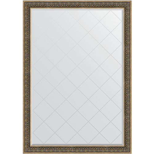 картинка Зеркало Evoform Exclusive-G 189х134 BY 4508 с гравировкой в багетной раме - Вензель серебряный 101 мм от магазина Сантехстрой