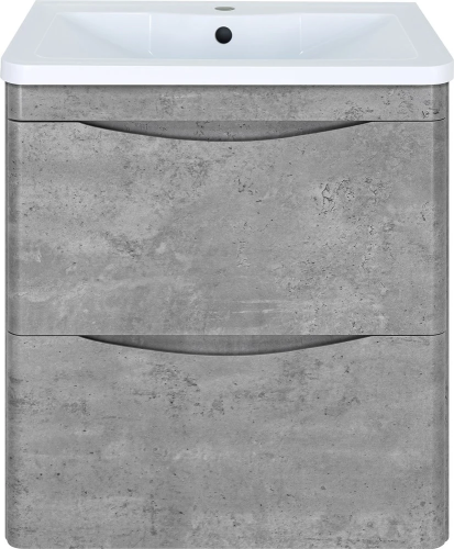 картинка Тумба с раковиной Misty Атлантик подвесная, 60, серый камень (П-Атл-01060-501П2Я+4623723685659) от магазина Сантехстрой