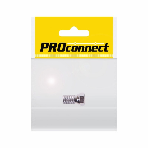 картинка Разъем антенный на кабель,  штекер F для кабеля SAT (с резиновым уплотнителем),  (1шт. ) (пакет) PROconnect от магазина Сантехстрой