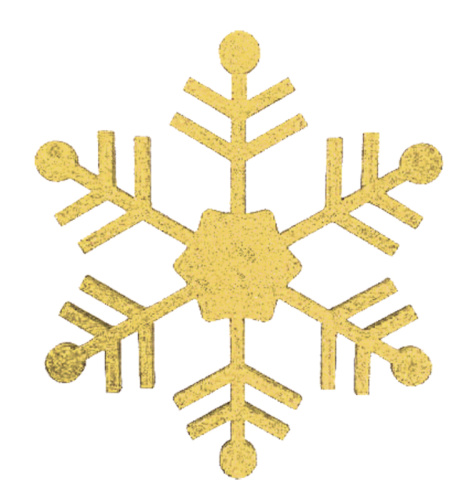 картинка Елочная фигура Снежинка классическая,  66 см,  цвет золотой от магазина Сантехстрой