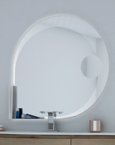 картинка Зеркало Cezares 90 с LED подсветкой 45012 Хром от магазина Сантехстрой