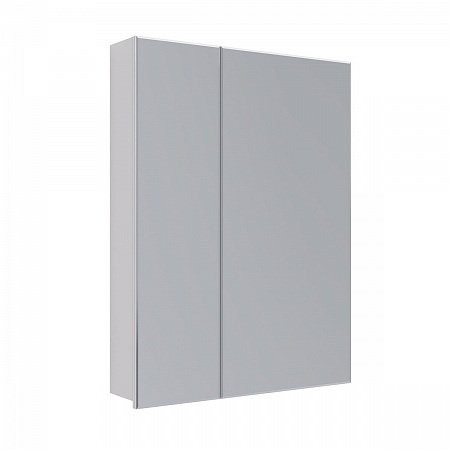 картинка Шкаф зеркальный Lemark UNIVERSAL 60х80см 2-х дверный, цвет корпуса: Белый глянец от магазина Сантехстрой