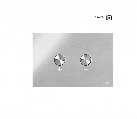 картинка Панель пневматическая двойная OLI Blink, сталь, глянцевый хром, антивандальный от магазина Сантехстрой