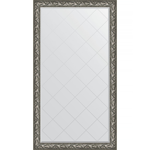 картинка Зеркало Evoform Exclusive-G Floor 203х114 BY 6365 с гравировкой в багетной раме - Византия серебро 99 мм от магазина Сантехстрой
