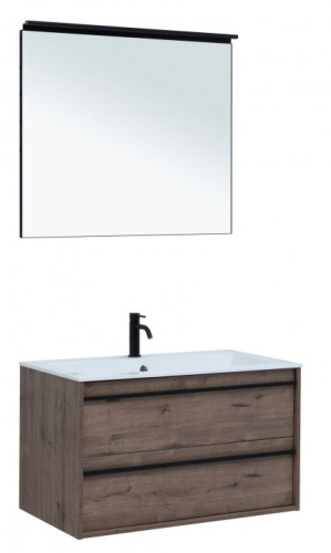 картинка Мебель для ванной Aquanet Lino 90 Дуб Веллингтон от магазина Сантехстрой
