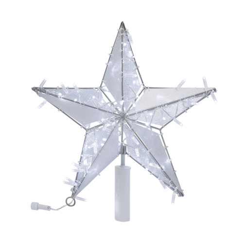 картинка Светодиодная фигура Звезда 50 см,  80 светодиодов,  с трубой и подвесом,  цвет свечения белый NEON-NIGHT от магазина Сантехстрой