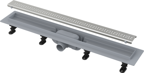 картинка Душевой лоток Alcadrain Simple с порогами для перфорированной решетки, хром (AG100201850) от магазина Сантехстрой