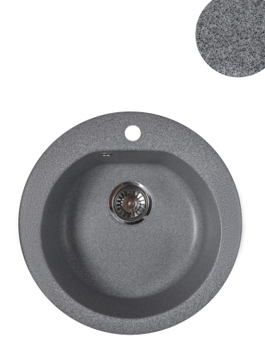 картинка Кухонная мойка круглая 505х190мм Reflexion Core RX1350GR, гравий от магазина Сантехстрой