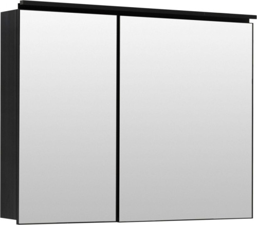 картинка Зеркальный шкаф De Aqua Алюминиум 100 черный от магазина Сантехстрой